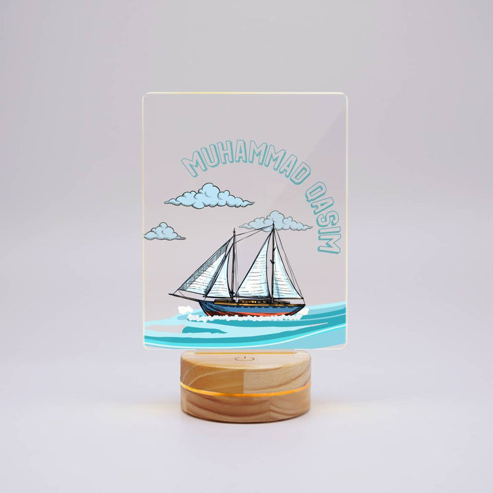 Personalized Boat Designed LED Lamp | Custom 3D Night Lamp For Kids | Room Decor By Muslim Sadiq