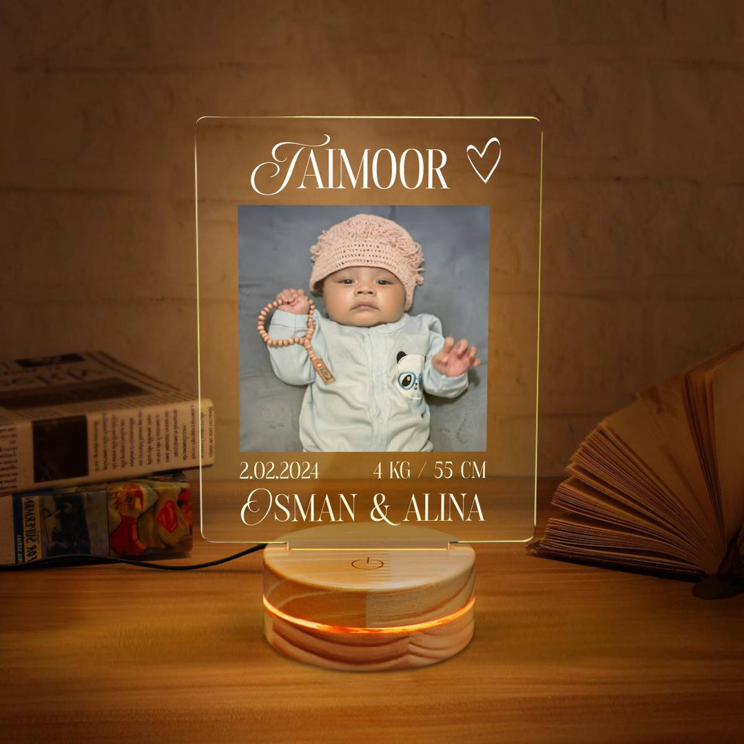 Custom Kids Photo Table Lamp | Newborn Gift | Kids Room Decor | Home Decor | Night Light | By Muslim Sadiq