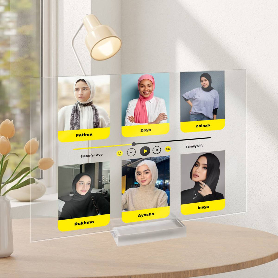 Personalized Photos with names Night Light | 3D LED Lamp By Muslim Sadiq