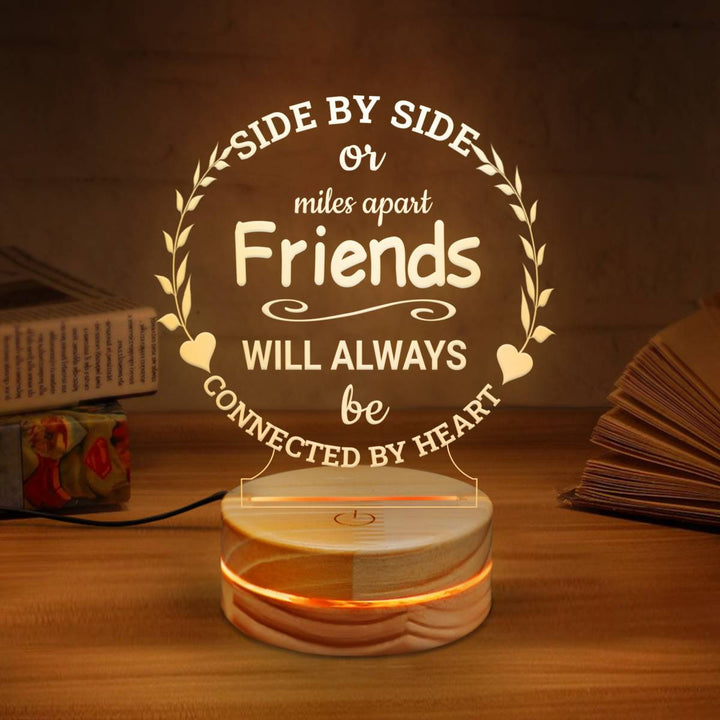 Personalized Friendship 3D LED Lamp | 3D Laser Engraving LED | Friendship Gift | Gift for Her | Couple Gift | Home Decor | Living Room Decor | Friendship Night Light By Muslim Sadiq