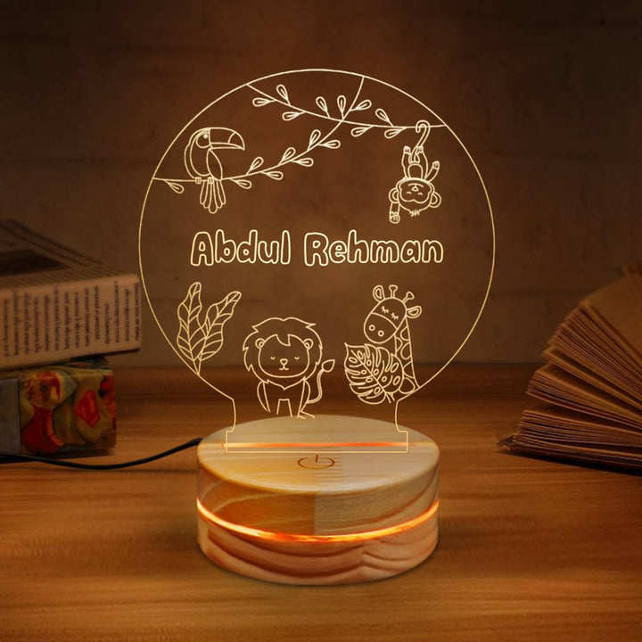 Personalized Cartoonish Laser Name LED | Custom 3D Lamp For Kids | Kids Night Light | Custom Kids Gift | By Muslim Sadiq