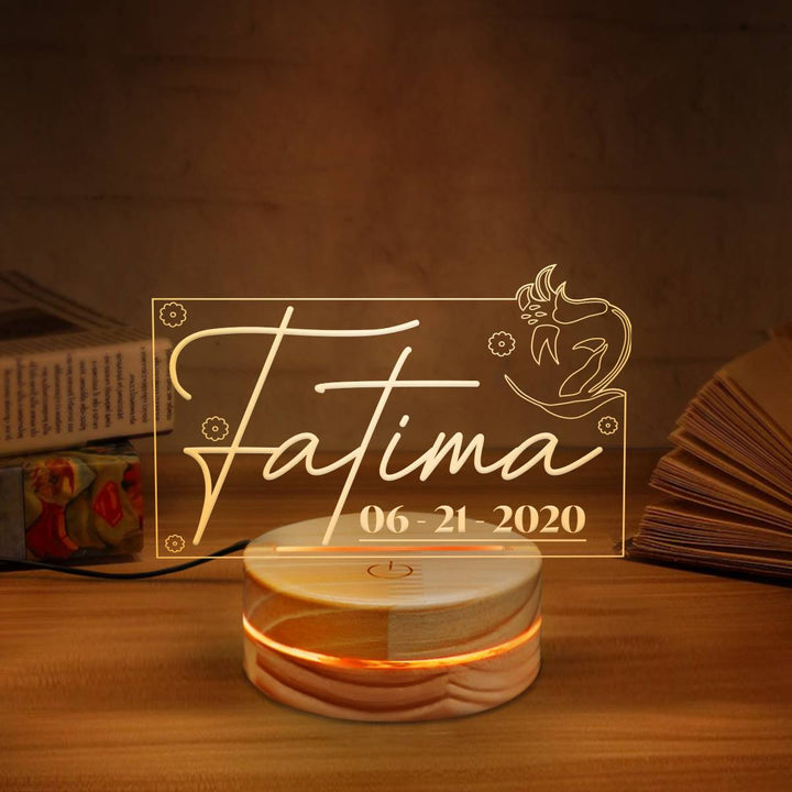 Personalized Name 3D LED | Kid's Laser Engraving Lamp | Name Night Light | Living Room Decor | Home Decor By Muslim Sadiq