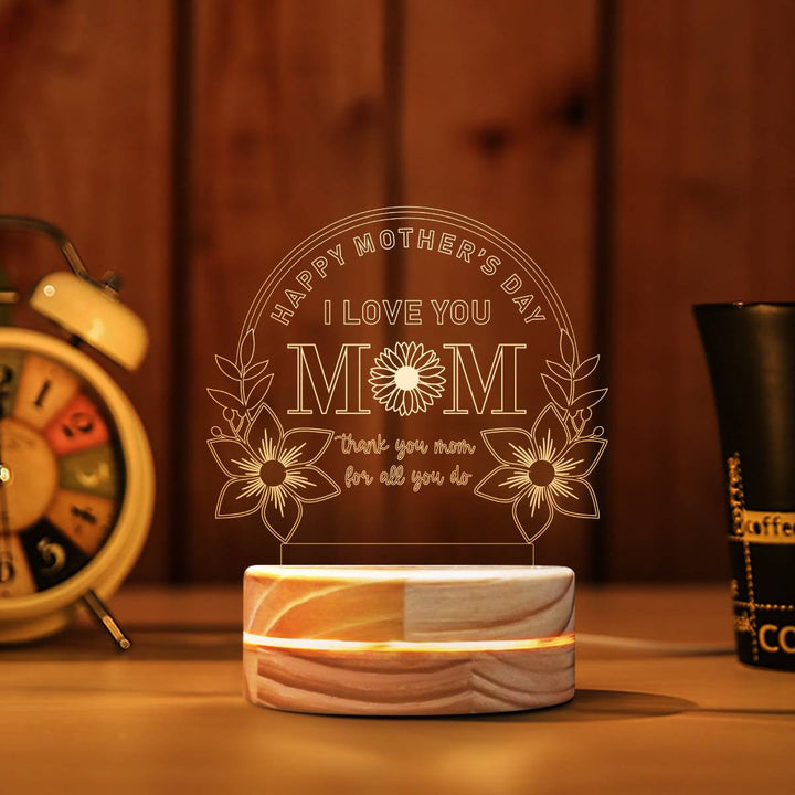 Personalized Laser Engraving | 3D LED Lamp Mom Gifts | Mother's Day Decor By Muslim Sadiq