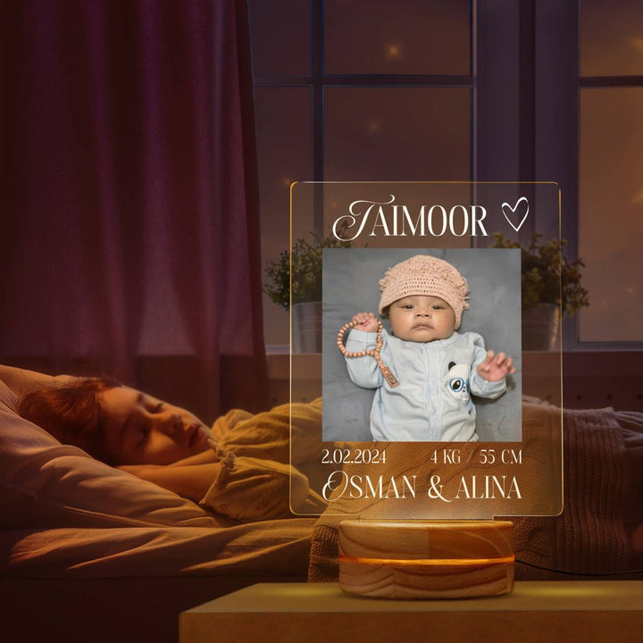 Custom Kids Photo Table Lamp | Newborn Gift | Kids Room Decor | Home Decor | Night Light | By Muslim Sadiq