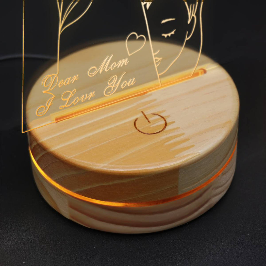 Personalized Mom & Son Hug LED | Laser Engraving 3D LED | Mother's Love Led Sign | Mom's GIFT | Mother's Day Gift | By Muslim Sadiq